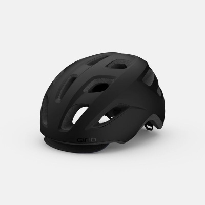 Capacete de ciclismo preto mate com aberturas de ventilação