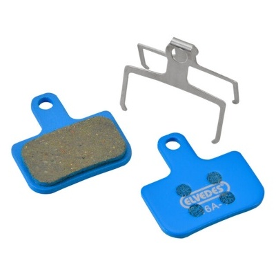 Pastilhas de travão azuis para bicicleta com clip metálico