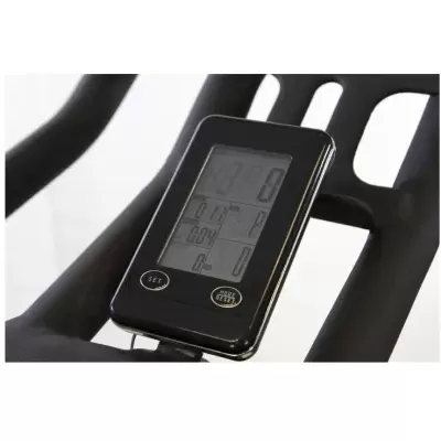 Computador digital para bicicleta estática preto montado em guiador