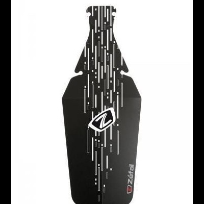 Guarda-lamas traseiro preto para bicicleta com logo Zéfal e detalhes brancos