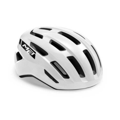 Capacete de bicicleta branco com aberturas e logo YEMA
