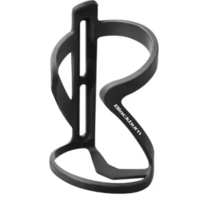 Suporte preto para garrafa de bicicleta com texto 'Blackburn'