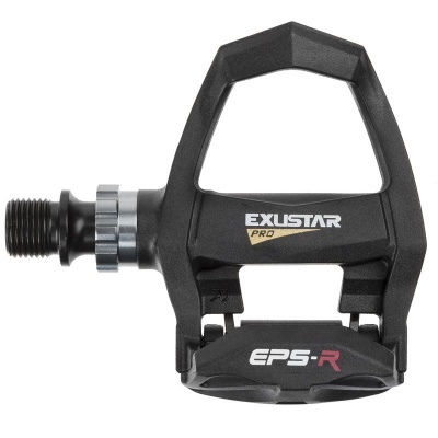 Pedal de bicicleta de estrada preto Exustar PRO EPS-R com eixo rosqueado
