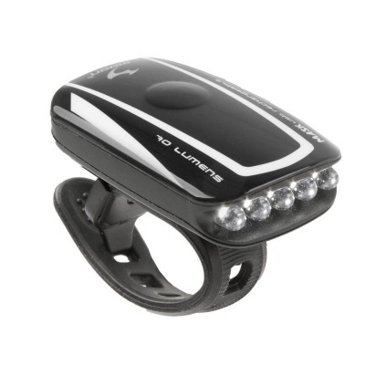 Luz dianteira preta para bicicleta com 5 LEDs e alça ajustável