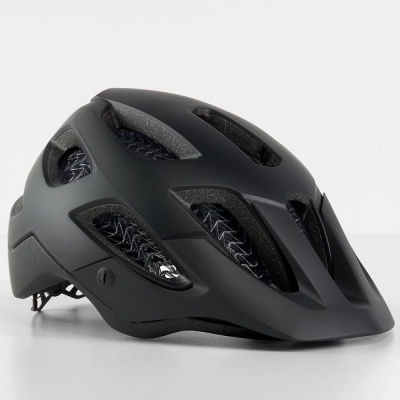 Capacete de bicicleta preto fosco com ventilação