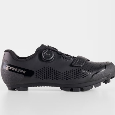 Sapatilha preta de ciclismo TREK com sistema BOA e sola dentada