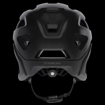 Capacete de bicicleta preto com ventilação e alça ajustável