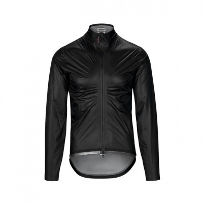 Casaco preto para ciclismo com fecho frontal