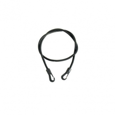 Corda elástica preta com ganchos metálicos