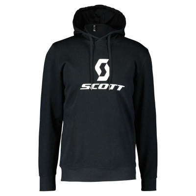 Sweatshirt com capuz preto com logótipo SCOTT branco