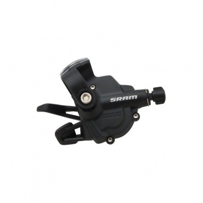 Mecanismo de mudança de velocidades preta para bicicleta com texto SRAM