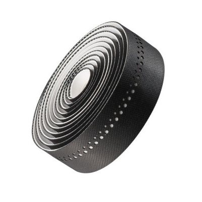 Fita de guiador preta perfurada para bicicleta