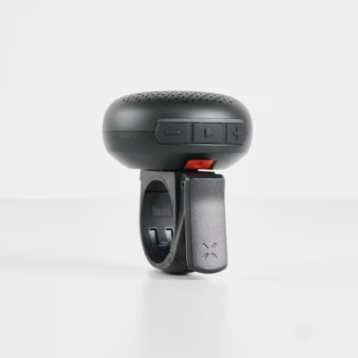 microfone sem fios portátil preto com suporte