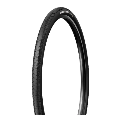 Pneu de bicicleta preto com inscrição branca SERVICE TOURER 700x38