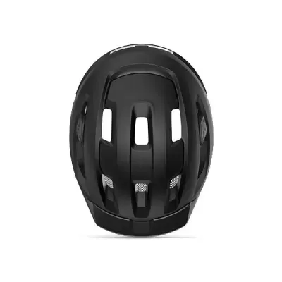 Capacete de bicicleta preto com entradas de ventilação