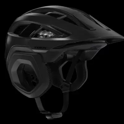 Capacete de ciclismo preto com várias aberturas de ventilação