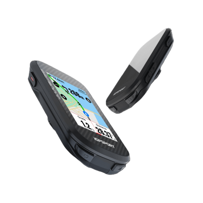 Dois leitores de código de barras portáteis pretos com ecrã colorido