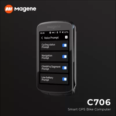 Computador GPS para bicicleta Magene C706 com ecrã digital