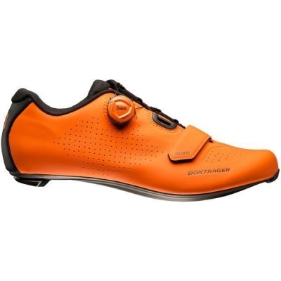 Sapatilha ciclismo laranja Bontrager Velocis com fecho BOA e tira ajustável
