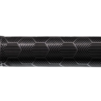 Punho para guidão de bicicleta preto com padrão geométrico hexagonal