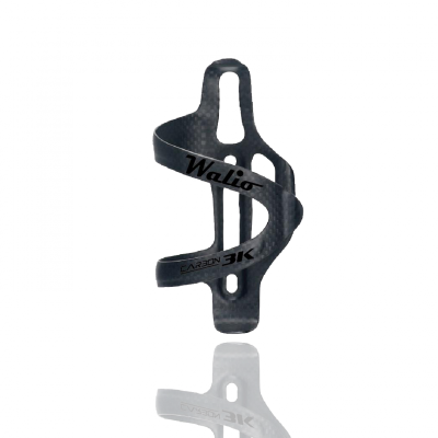 Suporte para bidão de bicicleta em carbono preto com padrão trançado