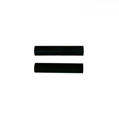 Dois apoios de punho de bicicleta pretos com textura