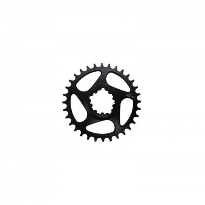 Engrenagem de bicicleta preta em fundo branco