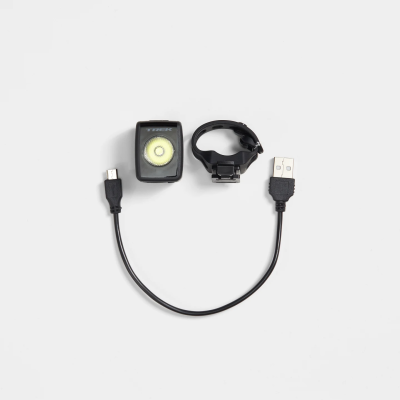 Conjunto de luz LED para bicicleta com braçadeira e cabo USB