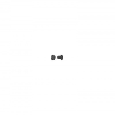 Par de tampas pequenas pretas de plástico