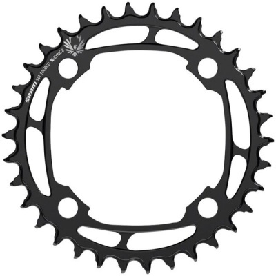 Anel dentado de bicicleta preto com 32 dentes e inscrição SRAM 11 SPEED X-SYNC