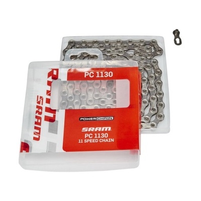 Corrente de bicicleta SRAM PC 1130 em embalagem transparente e vermelha