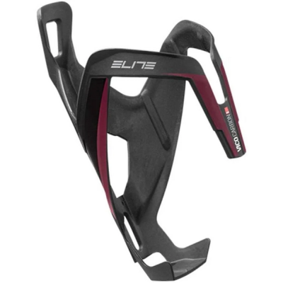 Suporte para bidão de bicicleta preto e vermelho com marca ELITE