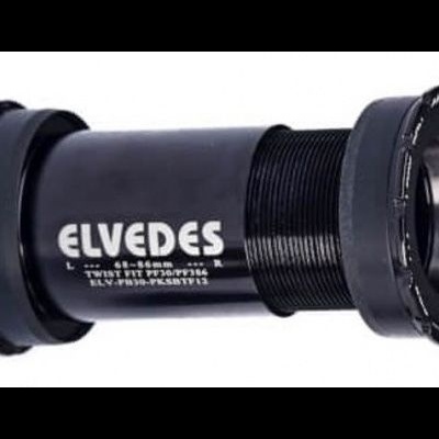 Componente cilíndrico mecânico preto com texto branco ELVEDES