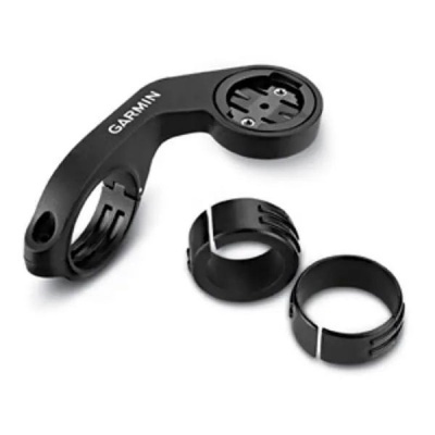 Suporte para GPS Garmin preto com três anéis de montagem em fundo branco