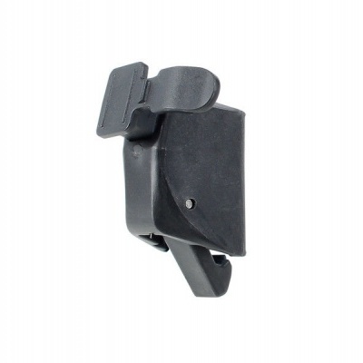 Clip de plástico preto com encaixe articulado