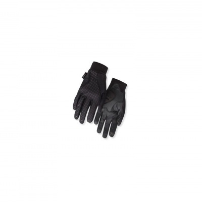 Par de luvas pretas com texturas diferentes sobre fundo branco