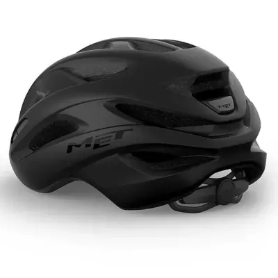 Capacete preto mate para ciclismo com entradas de ventilação e ajuste traseiro