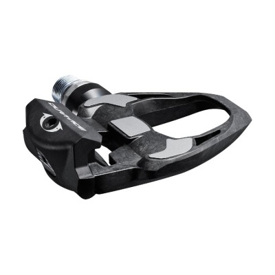 Pedal de bicicleta preto Shimano com parafuso metálico