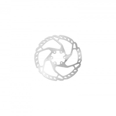 Disco de travão de bicicleta metálico prateado