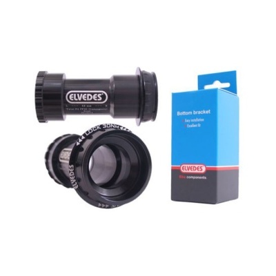 Suporte para movimento central de bicicleta ELVEDES com embalagem azul e cinza