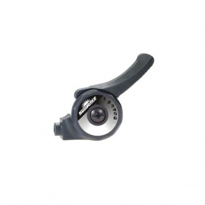 Manípulo de mudança de velocidades para bicicleta preto com indicação 1 a 5 SunRace