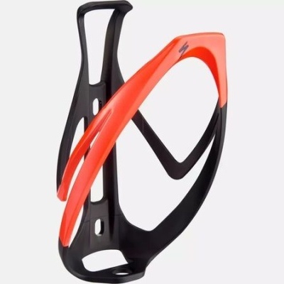 Suporte para bidão de bicicleta preto e vermelho em plástico rígido
