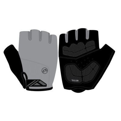 Luvas de ciclismo de dedo curto em branco e preto com almofadas antiderrapantes