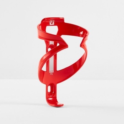 Suporte para garrafa de bicicleta vermelho com design aerodinâmico