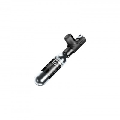 Bomba de ar preta com cilindro prateado para enchimento rápido de pneus