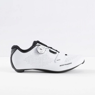 Sapatilha de ciclismo branca Bontrager lado