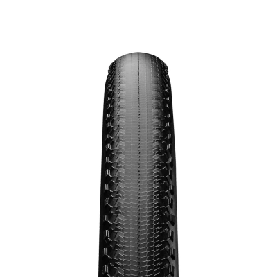 Pneu de bicicleta preto com padrão de piso misto e sulcos