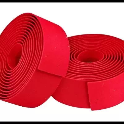 Fitas vermelhas para guiador de bicicleta enroladas
