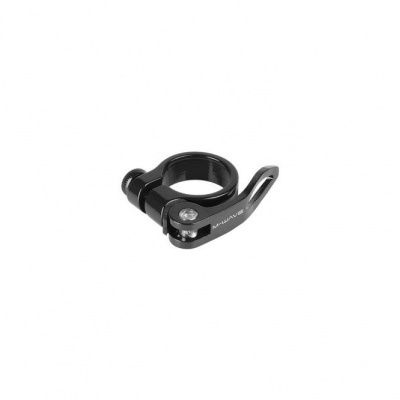 Fecho rápido para bicicleta preto com alavanca e parafuso