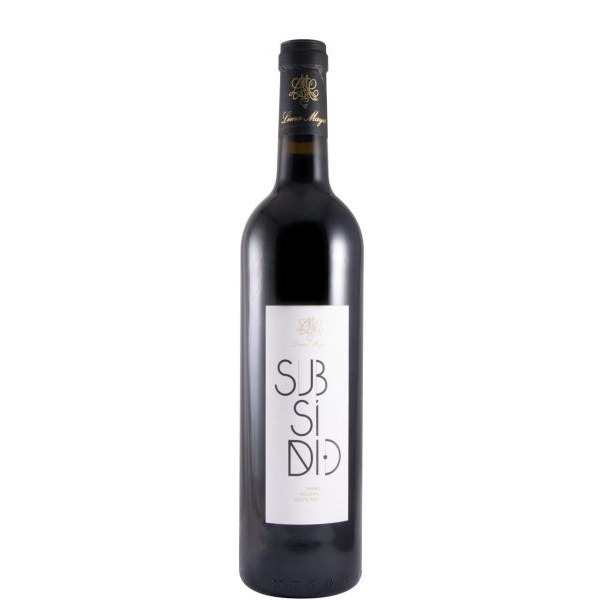 Lima Mayer Subsídio tinto 2022 Garrafa de vinho tinto com rótulo branco e texto em preto
